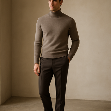 Turtleneck Sweater Men’s Ardenze Slim Fit Anti-Pilling Knit