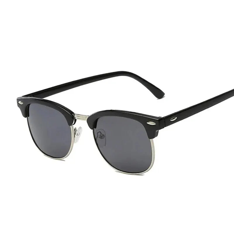 Sunglasses Unisex Ardenze Half‑Frame Polarized Metal Retro Rivet UV400