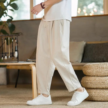 Trousers Men’s Ardenze Cotton Linen Baggy Lightweight Breathable