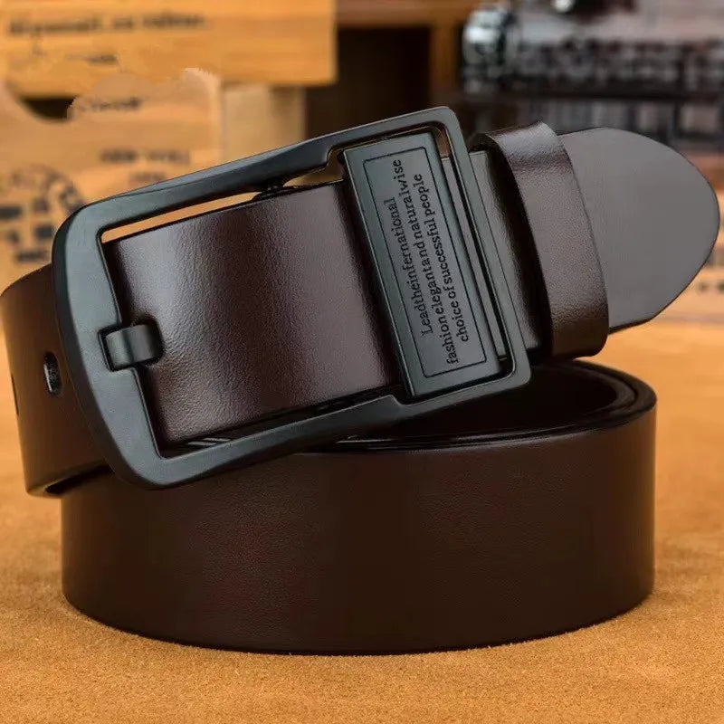 Belt Men’s Ardenze Fashion Metal Alloy Pin Buckle Black 110cm